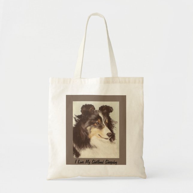 La bolsa de asas de Sheltie (Frente)