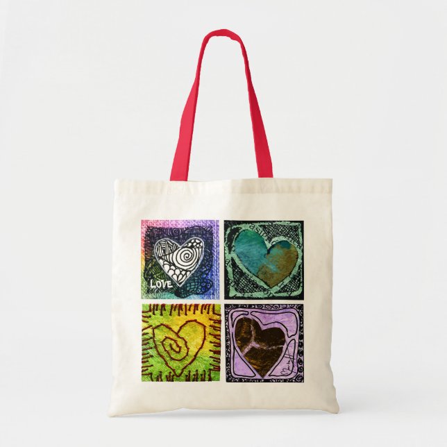 La bolsa de asas del amor - cuatro corazones (Frente)