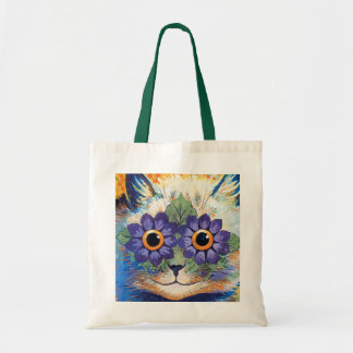 La bolsa de asas del arte del gato del flower