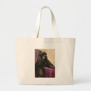 "La bolsa de asas del arte del perro de cocker