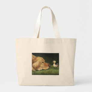 La bolsa de asas del arte del perro del "golden