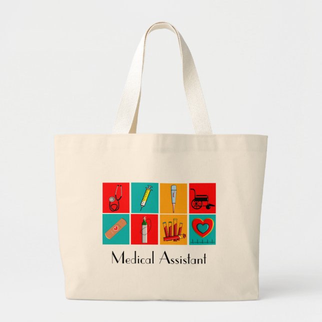 La bolsa de asas del arte pop del auxiliar médico (Frente)