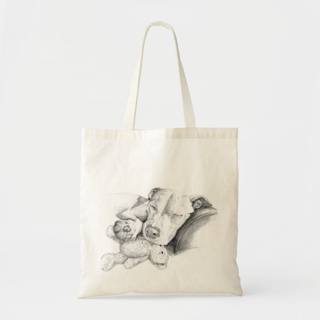 La bolsa de asas del bosquejo el dormir Pitbull (Frente)