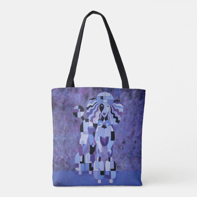La bolsa de asas del caniche - púrpura (Reverso)