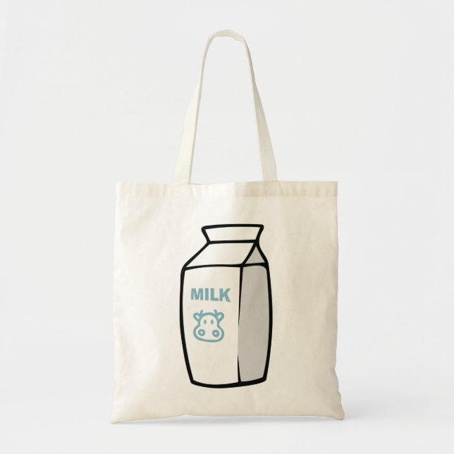 La bolsa de asas del cartón de la leche (Frente)