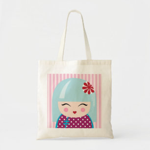 La bolsa de asas del chica de Kokeshi