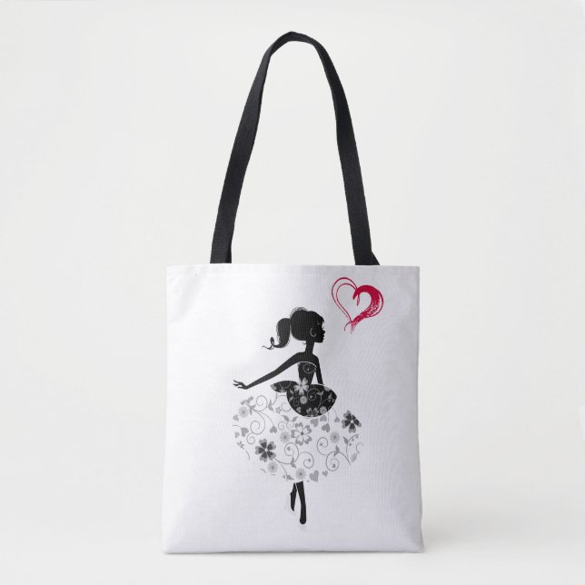 La bolsa de asas del chica del corazón del amor (Anverso)