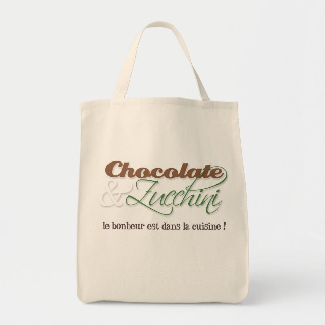 La bolsa de asas del chocolate y del calabacín (Frente)
