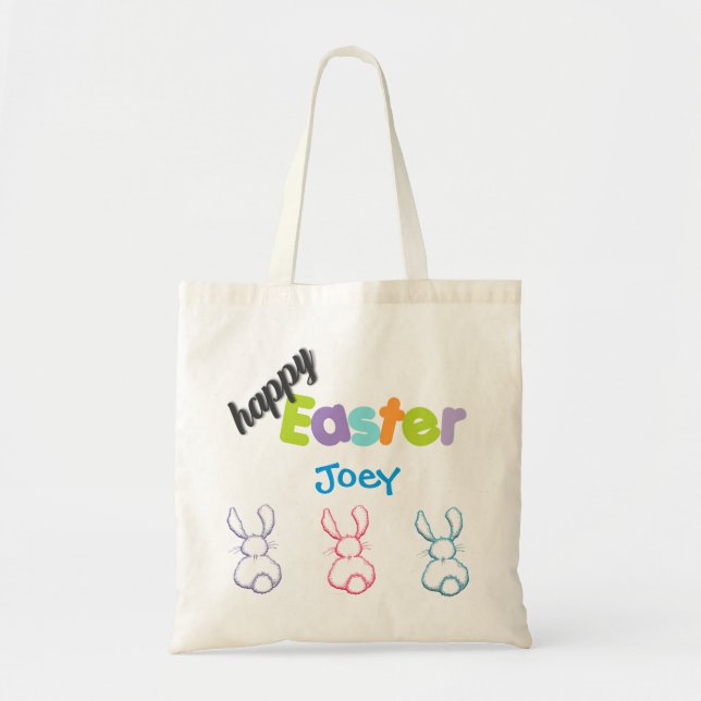 La bolsa de asas del conejito de pascua (Frente)