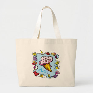 La bolsa de asas del cono de helado de los niños