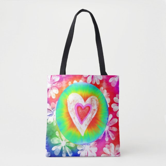La bolsa de asas del corazón del teñido anudado (Anverso)