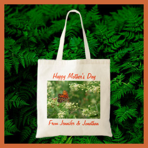 La bolsa de asas del día de madre, mariposa