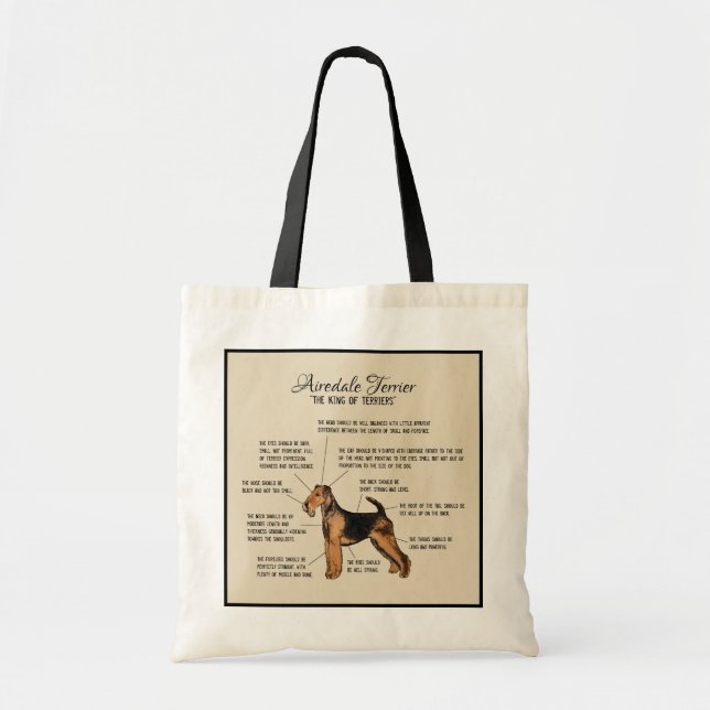 La bolsa de asas del diagrama de Airedale Terrier (Frente)