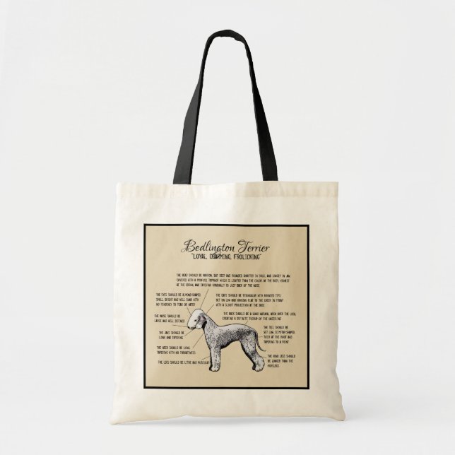 La bolsa de asas del diagrama de Bedlington (Frente)