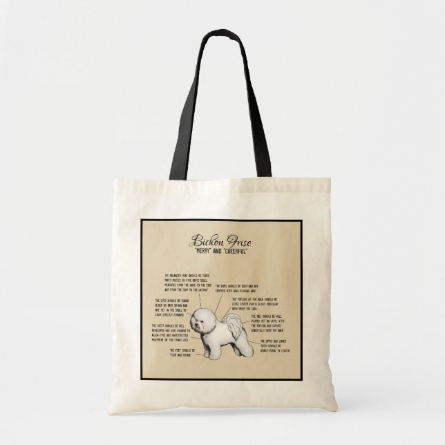 La bolsa de asas del diagrama de Bichon Frise (Frente)