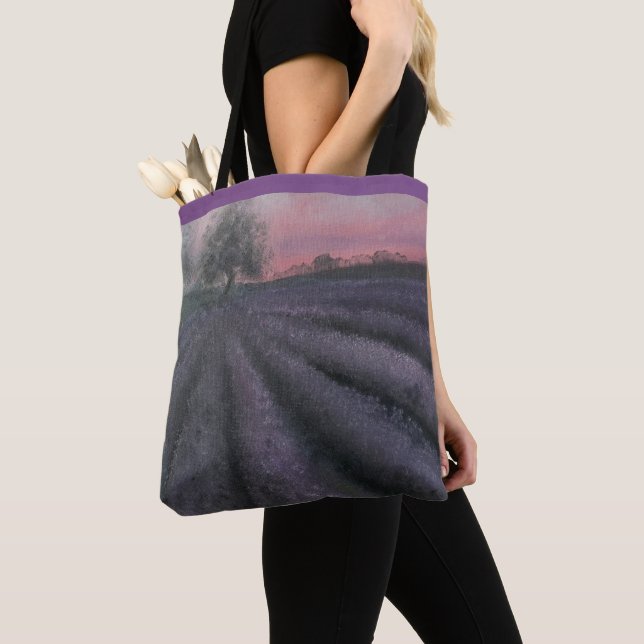 La bolsa de asas del diseño de la lavanda (Detalle)