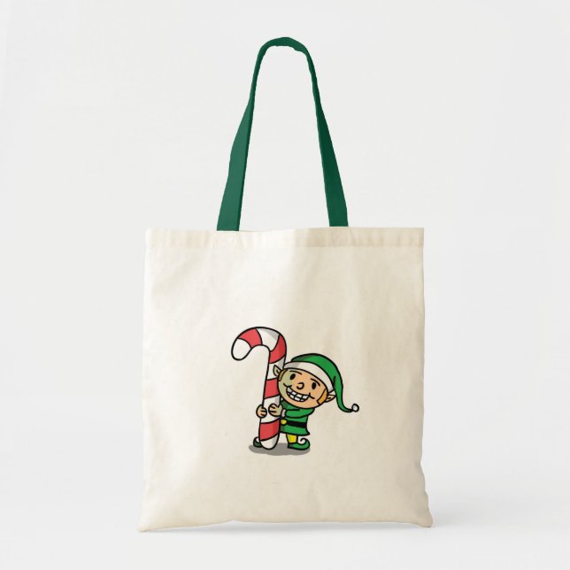 La bolsa de asas del duende del navidad (Frente)