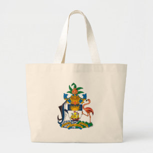 La bolsa de asas del escudo de armas de Bahamas