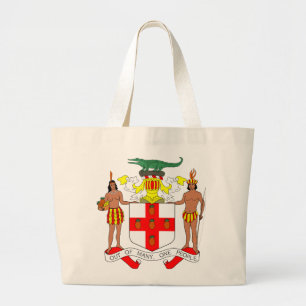 La bolsa de asas del escudo de armas de Jamaica
