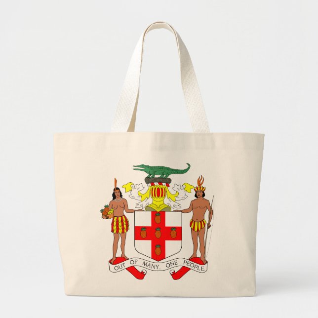 La bolsa de asas del escudo de armas de Jamaica (Frente)