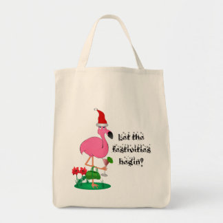 La bolsa de asas del flamenco del navidad