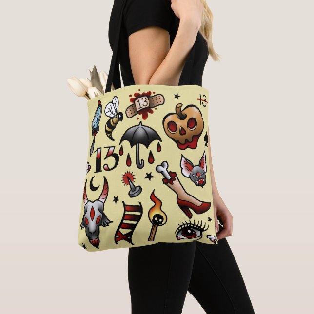 La bolsa de asas del flash del tatuaje del viernes (Detalle)