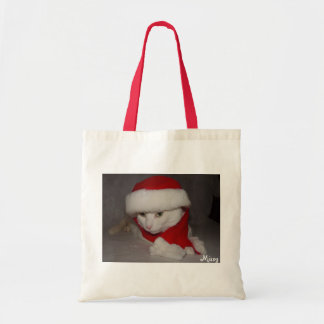 La bolsa de asas del gatito del navidad