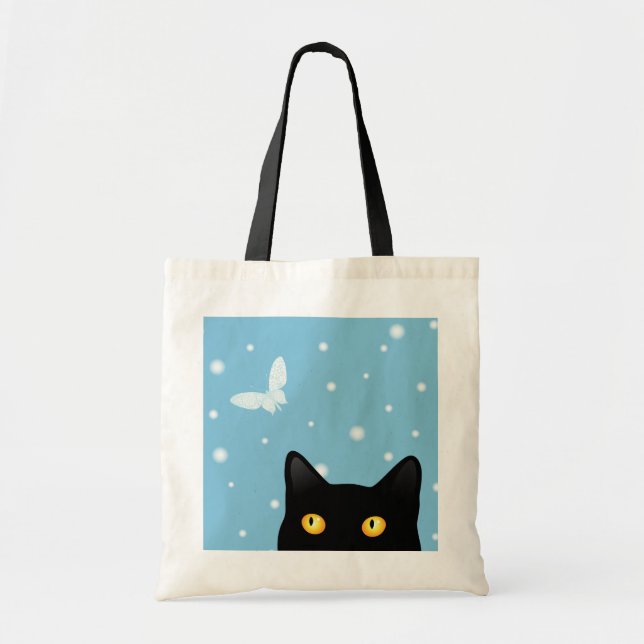 La bolsa de asas del gato negro y de la mariposa (Frente)