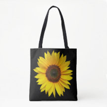 La bolsa de asas del girasol por todo la impresión