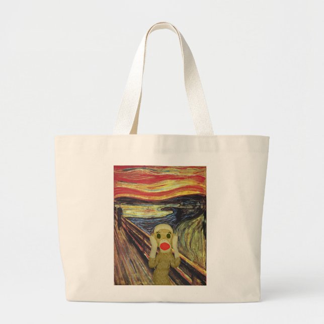 La bolsa de asas del grito del mono del calcetín (Frente)