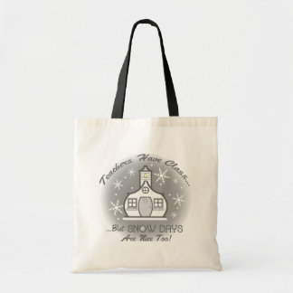 La bolsa de asas del invierno del día de la nieve
