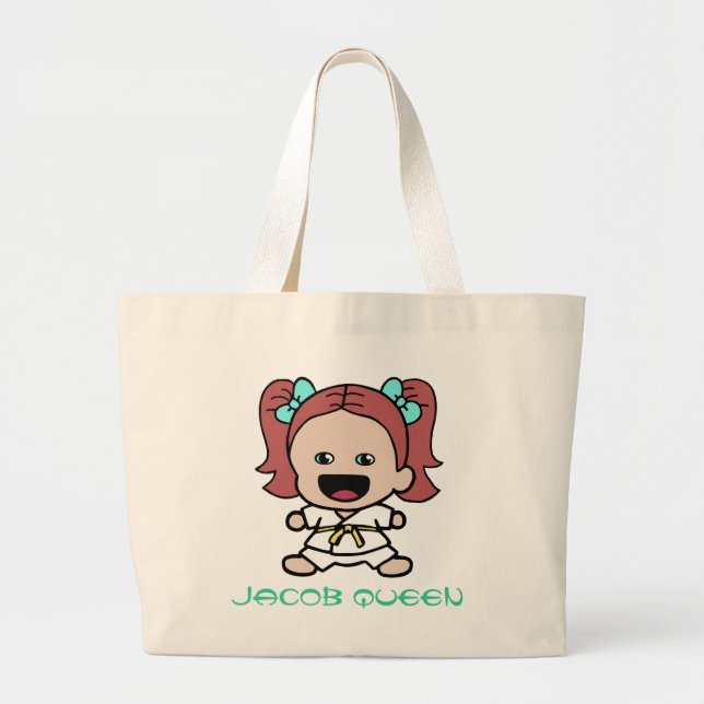 La bolsa de asas del karate del chica lindo (Frente)