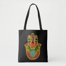 La bolsa de asas del Mah Jongg Hamsa