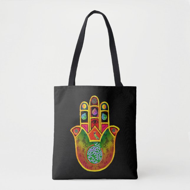 La bolsa de asas del Mah Jongg Hamsa (Anverso)