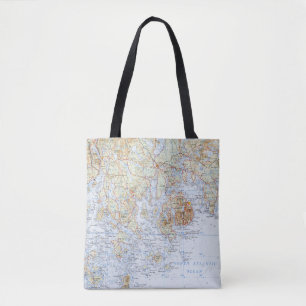 La bolsa de asas del mapa de Downeast Maine