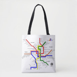 La bolsa de asas del mapa del subterráneo del