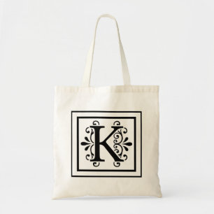 La bolsa de asas del monograma de la letra K