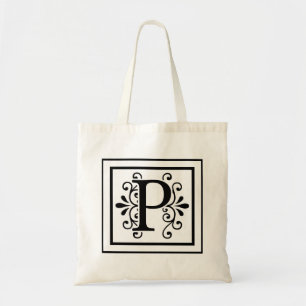 La bolsa de asas del monograma de la letra P