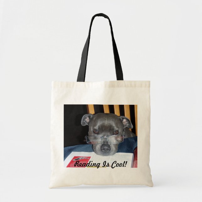 La bolsa de asas del perrito de la lectura (Frente)