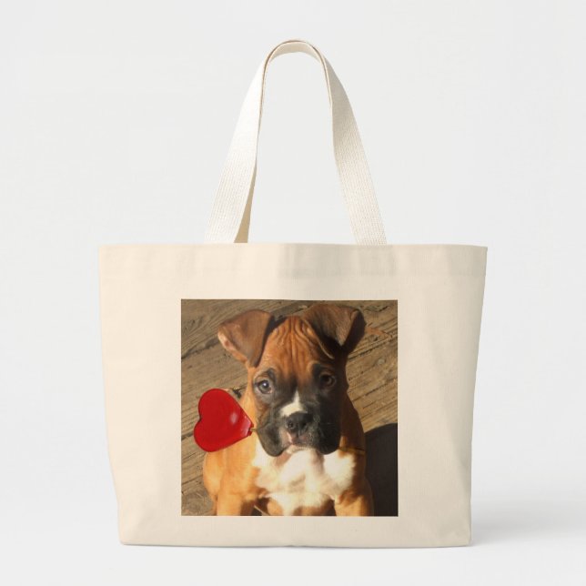La bolsa de asas del perrito del boxeador de la (Frente)