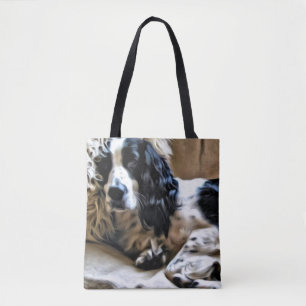 La bolsa de asas del perro de aguas de saltador
