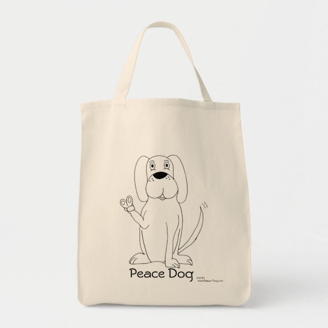 La bolsa de asas del perro de la paz (Frente)