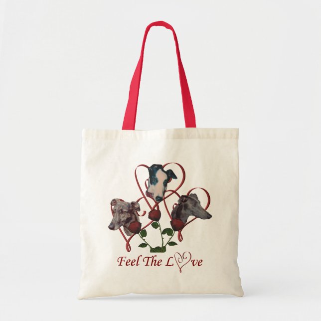 La bolsa de asas del perro de los corazones del (Frente)