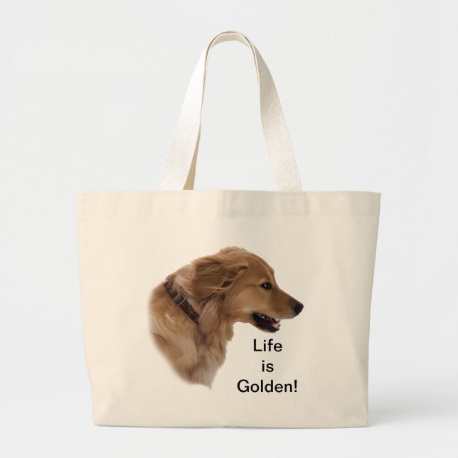La bolsa de asas del perro del golden retriever (Frente)