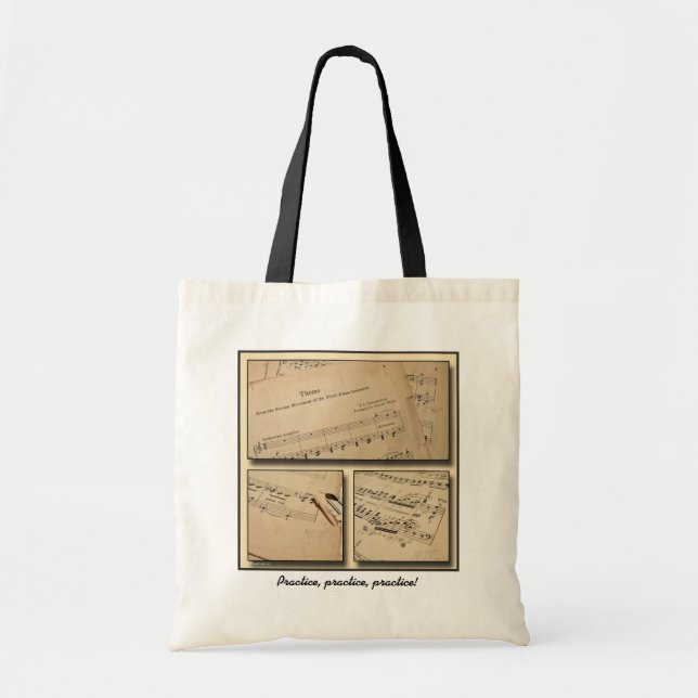 La bolsa de asas del personalizado de la música (Frente)