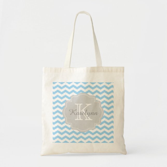 La bolsa de asas del personalizado del zigzag de (Frente)