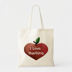 La bolsa de asas del profesor en forma de corazón