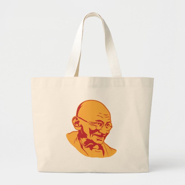La bolsa de asas del retrato de Mahatma Gandhi (Frente)