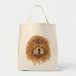 La bolsa de asas del rojo del perro chino de perro