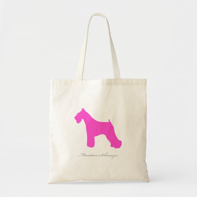La bolsa de asas del Schnauzer miniatura (silueta (Frente)